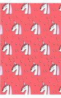 Bullet Journal Notebook Sketchy Unicorns Pattern 4: 112 Page Numbered Dot Grid Bullet Journal with Index Pages and Key Pages in Portable 6 X 9 Size.