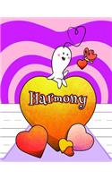 Harmony: Personalized Book with Child's Name, Primary Writing Tablet, 65 Sheets of Practice Paper, 1" Ruling, Preschool, Kindergarten, 1st Grade, 8 1/2" x 11