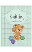 Knitting Graph Design Paper: Knitting Pattern Designing Diary, Knitter's Grid Notebook, Writing Graph Paper Workbook, Teachers Students School Offices