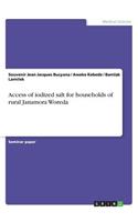 Access of iodized salt for households of rural Janamora Woreda