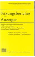 Sitzungsberichte Und Anzeiger Der Mathematisch-Naturwissenschaftlichen Klasse