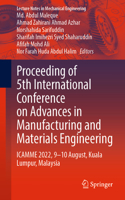 Proceeding of 5th International Conference on Advances in Manufacturing and Materials Engineering