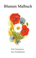 Blumen Malbuch für Senioren im Großdruck