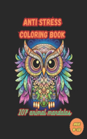 107 Animal Mandalas - Anti Stress Coloring Book
