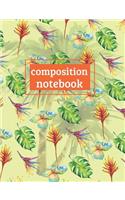 Composition Notebook: Beautiful Design, Collage Ruled, Perfect For School Notes