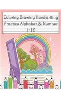 Coloring Drawing Handwriting Practice Alphabet & Number