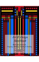 Art & Design Sketchbook: Blank Space Journal for Designing, Sketching, Drawing & Doodling - Featuring Cover Art "Deco" by Kristen Stein