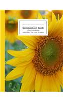 Composition Book Sunshine Sunflower Wide Ruled