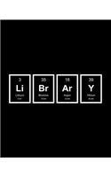 Library: Periodic Table of Elements, 8 X 10 Inch Matte Softcover Paperback Notebook Journal with 120 Graph Paper Pages