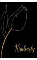 Kimberly: Personalized Writing Journal for Women - Elegant Black and Gold