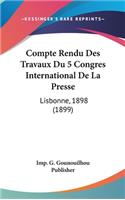 Compte Rendu Des Travaux Du 5 Congres International de la Presse