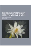 The Anza Expedition of 1775-1776; Diary of Pedro Font Volume 3, No. 1