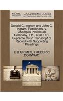 Donald C. Ingram and John C. Ingram, Petitioners, V. Champlin Petroleum Company, Etc., et al. U.S. Supreme Court Transcript of Record with Supporting Pleadings