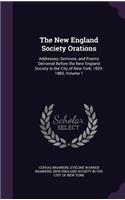 The New England Society Orations