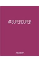 Notebook for Cornell Notes, 120 Numbered Pages, #SUPERDUPER, Plum Cover