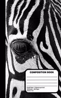 Wild Zebra Composition Notebook 200 Graph Paper Pages
