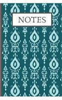 Notes: Journal For Organizing/Consolidating Notes In One Place - 120 Lined Pages - 6 x 9 - Teal Design (Communication Book, Writing Pad)