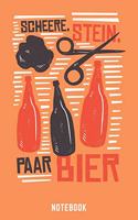 Schere Stein Paar Bier Notebook: A5 Kariert Bierbrau Buch, Notizbuch für Biebrauer, Hobbybrauer, Bier Brauen 120 Seiten 6x9 - Organizer Schreibheft Planer zum Ausfüllen
