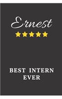 Ernest Best Intern Ever: Un-dated Daily Planner Appreciation Gift for Male Intern Personalized with Name(28 Agenda)