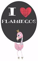 I Heart Flamingos: A Cute Flamingo Lovers Journal / Notebook / Diary Perfect for Birthday Present or Christmas Gift Great for kids, Teens or Students(6x9 - 110 Blank L