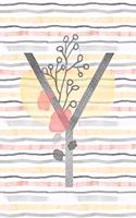 Food and Exercise Journal with Monogram Letter Y: Daily Fitness Tracker for Women(25 Personalized Tracking)