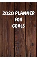 2020 Planner for Goals: Cool Wood Themed Daily Weekly Monthly 2020 - 2021 Planner / Organizer / Diary - Christmas Gift