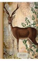 2020 Forest Stag Journal Diary: 12 Months Week to page 150 pages 6x9 with plenty of Journal space - Contacts - Password - Birthday lists(6 2020 Weekly Planner Organizer Diary Journal)