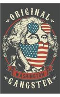 2020 Week To View Dated Planner Diary: Patriotic George Washington Original Gangster 6x9 Inches Paperback American Flag