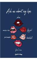 My Lipgloss Calendar: Stylish Calendar, Diary or Journal Gift for Cosmeticians, Beauty Specialists, Make-Up Artists, Lovers, Fans and Addicts who love different Lipstick 