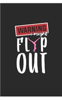 Warning Flip Out: Gymnastics Notebook, Dotted Bullet (6" x 9" - 120 pages) Sports Themed Notebook for Daily Journal, Diary, and Gift