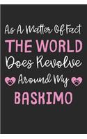 As A Matter Of Fact The World Does Revolve Around My Baskimo: Lined Journal, 120 Pages, 6 x 9, Baskimo Dog Gift Idea, Black Matte Finish (As A Matter Of Fact The World Does Revolve Around My Baskimo Journal)