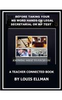 Before Taking Your Ms Word Hands On Legal Secretarial Or WP Test
