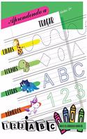 Aprendendo a traçar linhas formas letras números: Livro de atividades para maiores de 3 anos para começar a traçar linhas, formas, letras e números. Crianças em idade pré-escolar e escolar