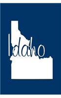 Idaho - Navy Blue Lined Notebook with Margins