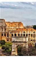 Aerial View of The Colosseum in Rome, Italy Journal