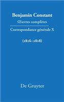 Correspondance générale 1816–1818