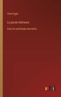 parole intérieure