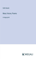 Many Voices; Poems: in large print