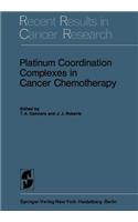 Platinum Coordination Complexes in Cancer Chemotherapy