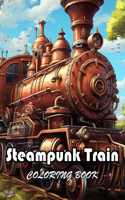 Steampunk Train Coloring Book