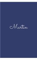 Martin: notebook with the name on the cover, elegant, discreet, official notebook for notes, dot grid notebook,