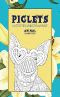 Adult Coloring Books Animal - Large Print - Piglets