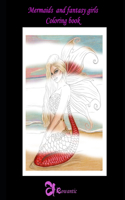 mermaids and fantasy girls coloring book: (1 Rowantic Coloring Book)