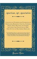 Catalogue of Etchings and Engravings by Bartolozzi, Brangwyn, Chauvel, Edwards, Haden, Haig, Waltner, and Others, Including the Collection of Mrs. Eben Sutton of Baltimore, Maryland: To Be Sold Without Reserve or Restriction by Order of Owners Here