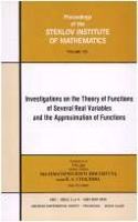 Investigations on the Theory of Functions of Several Real Variables and the Approximation of Functions: Dedicated to Academician Sergeimikhailovich Nikol'skii on His Eightieth Birthday(Proceedings of the Steklov Institute of Mathematics)