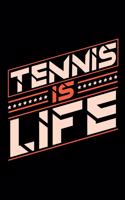 Tennis is Life: Blank Dot Grid Notebook for People who love their Sports and Hobbies