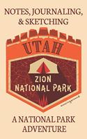 Notes Journaling & Sketching Utah Zion National Park