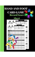 Hand and Foot Card Game Record Score Sheet