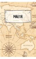 Malta: Ruled Travel Diary Notebook or Journey Journal - Lined Trip Pocketbook for Men and Women with Lines