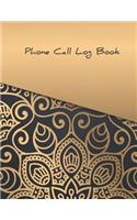 Phone Call Log Book: Phone Call Log Book Telephone Message Tracker Journal Log Book Phone Message Tracker Record Book 8.5x11 Inches, 120 Pages, 4 Messages Per Page